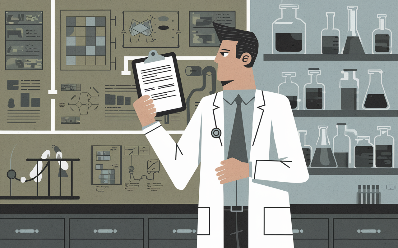 Illustration of a futuristic medical treatment targeting cancer cells