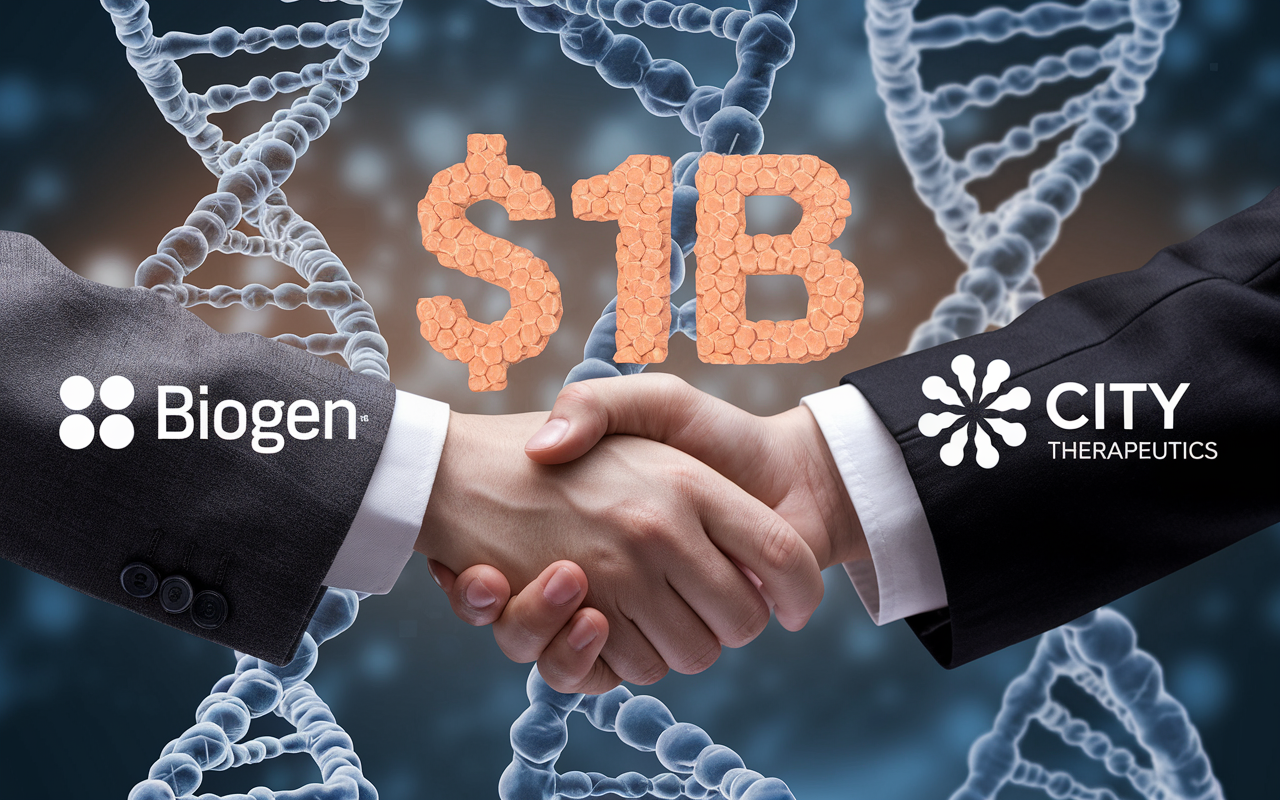 Visual representation of partnership in biotech innovation