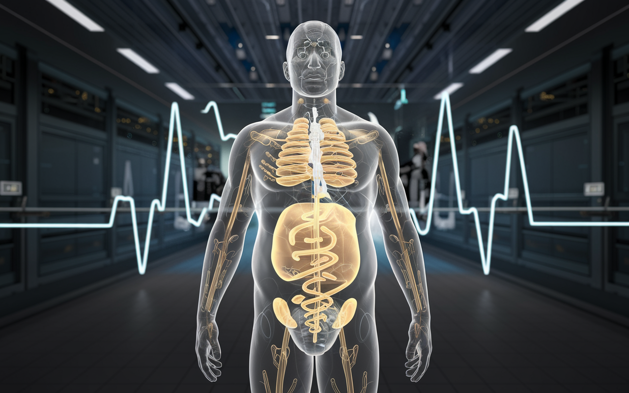 Illustration of a DNA strand with a focus on obesity-related genes