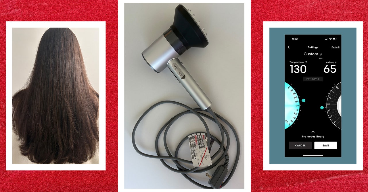 A sleek, modern hair dryer symbolizing sustainable technology