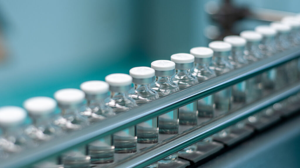 Abstract representation of vaccine innovation balancing old and new technologies