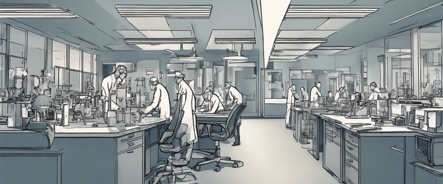 Image of a figure examining charts, symbolizing layoffs and industry trends