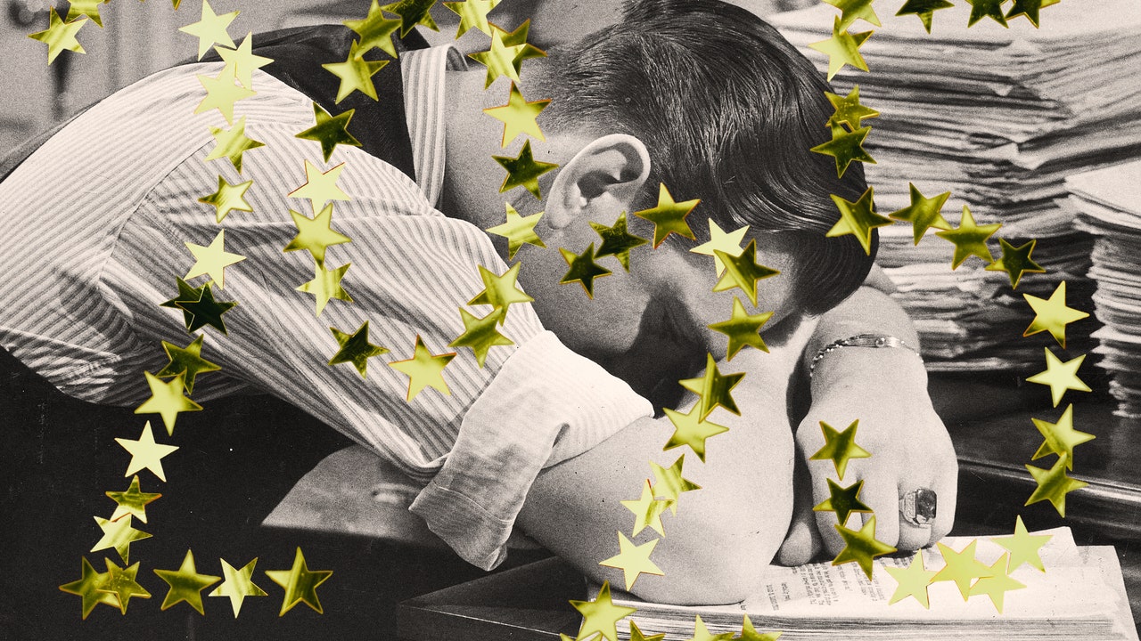 A person relaxing on a park bench, surrounded by nature, letting go of the pressures of constant productivity