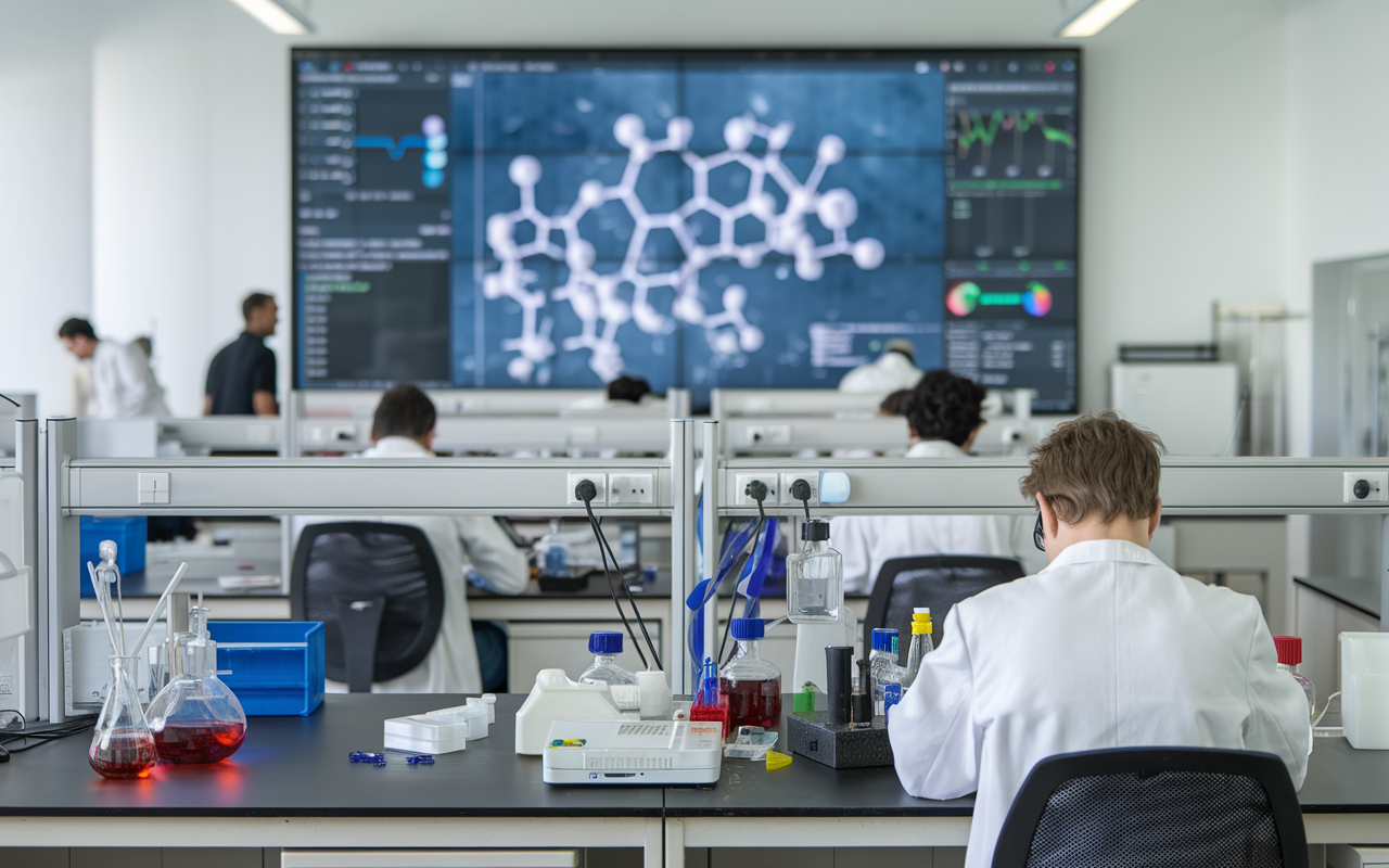AI-driven molecular structures in a digital laboratory setting