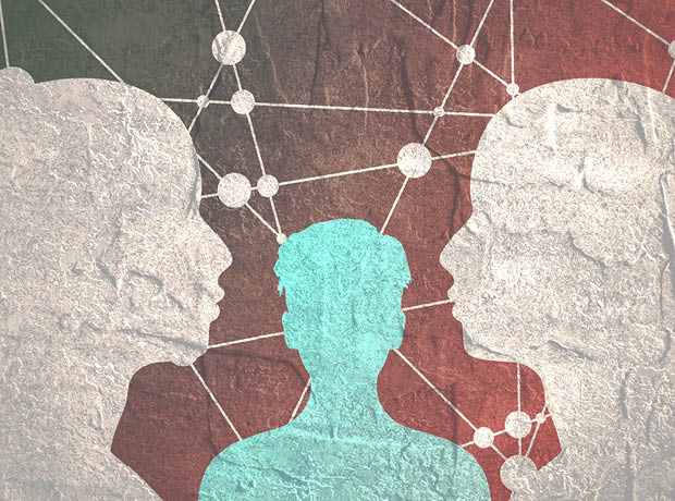 A collaborative team of scientists working on advanced vaccine technology in a futuristic lab