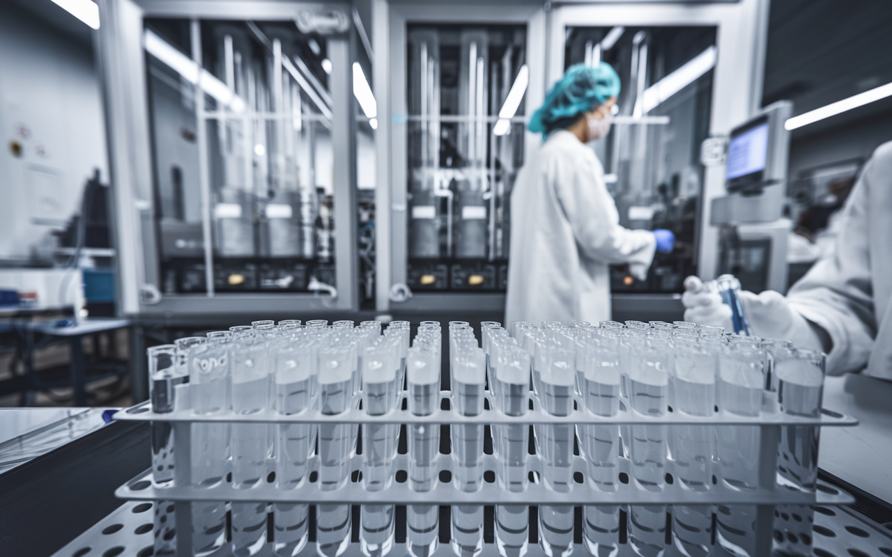 A cutting-edge laboratory where scientists are developing innovative cell therapies
