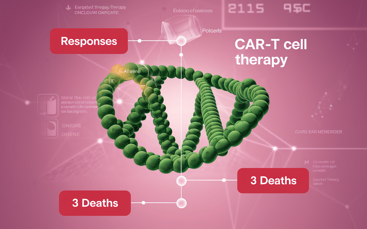 An image depicting CAR-T cells targeting cancer cells