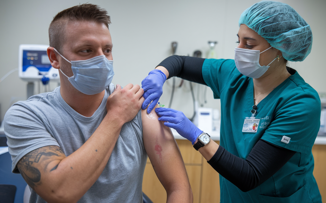 An image of a vaccine vial with a rising graph in the background symbolizing progress