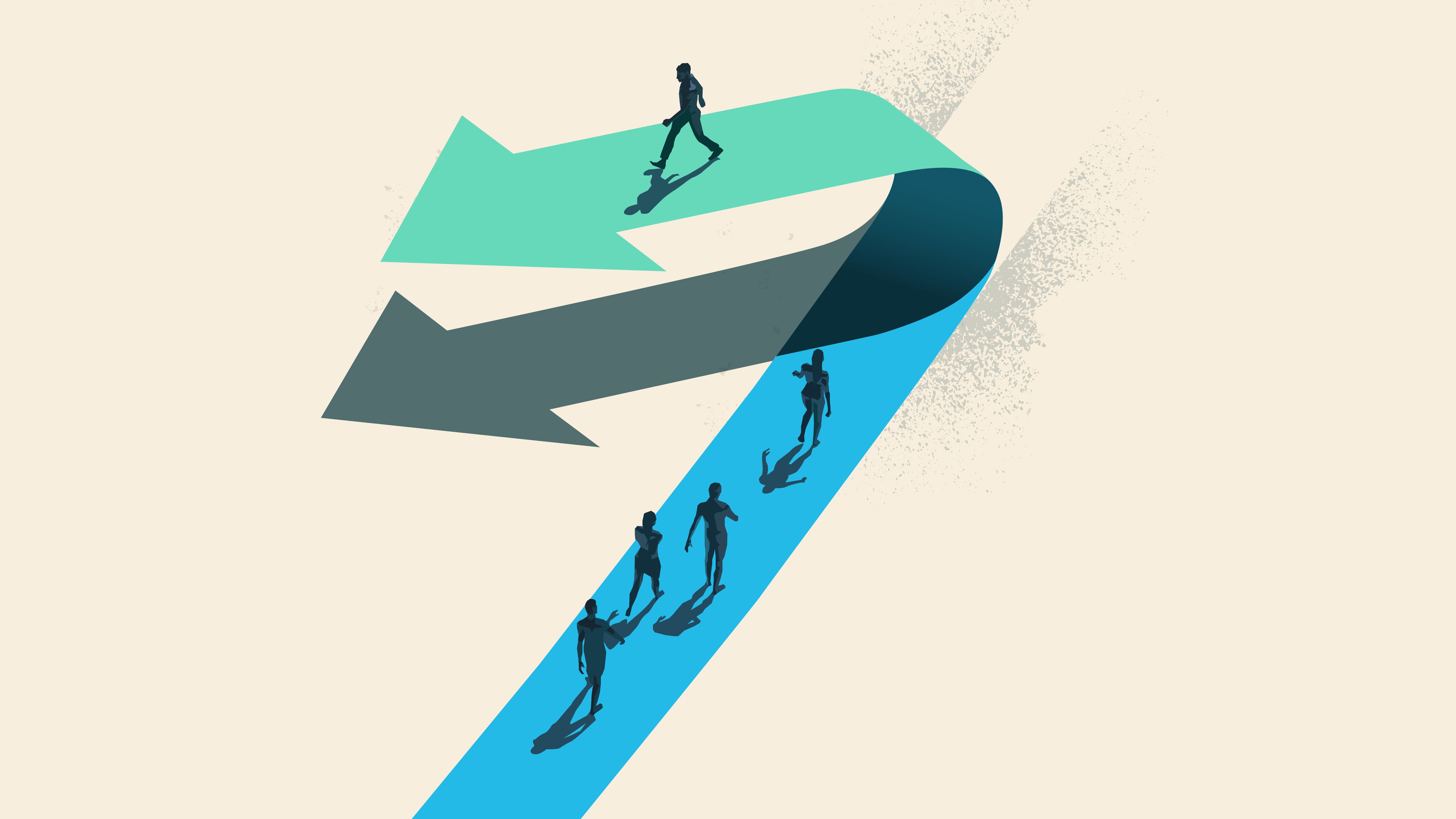An illustration representing shifting focus in pharmaceutical research