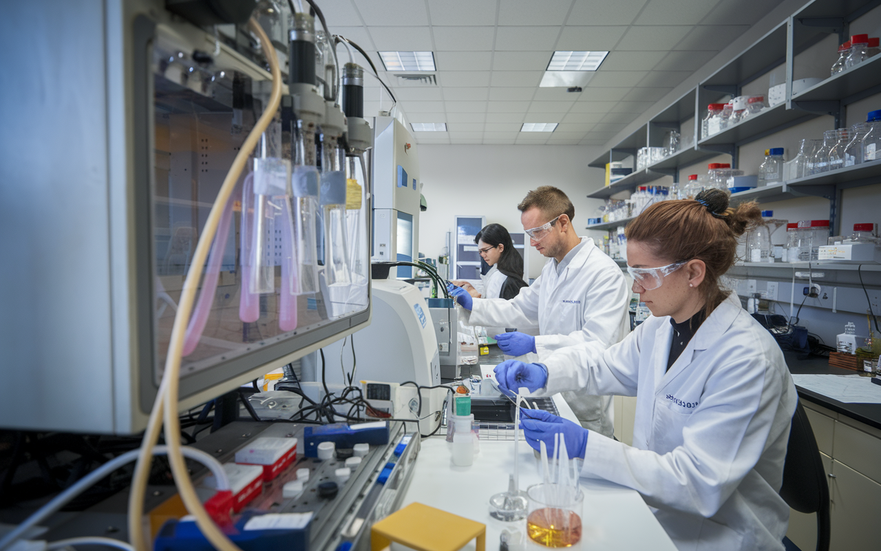 Visual concept of radiopharmaceutical particles targeting cancer cells