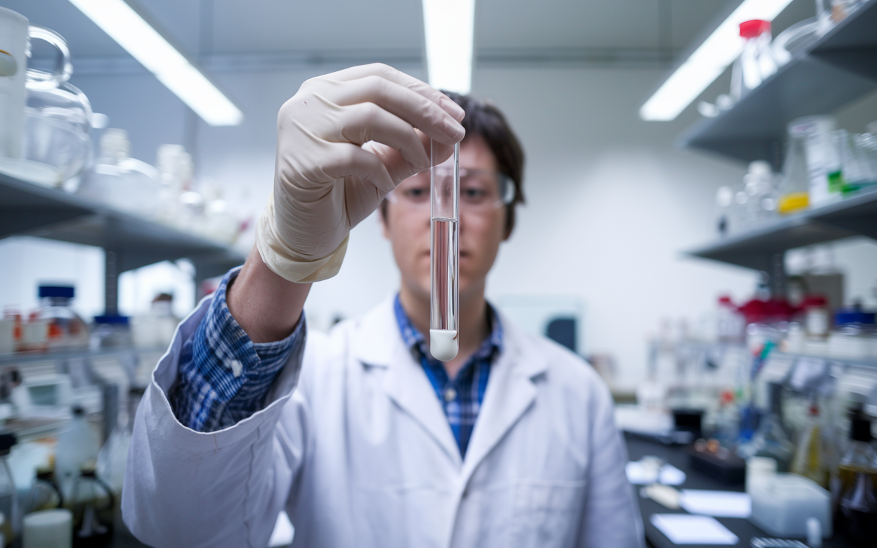 A molecular structure of a protein with drug molecules targeting cancer cells