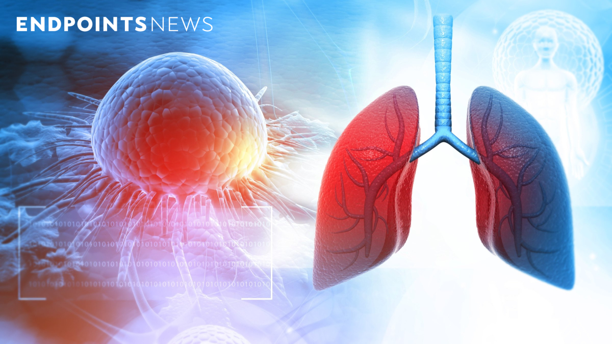 A conceptual image of innovative cancer treatment molecules targeting lung cells