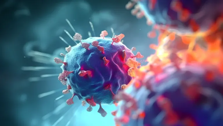 Image depicting the concept of a cancer vaccine activating the immune system