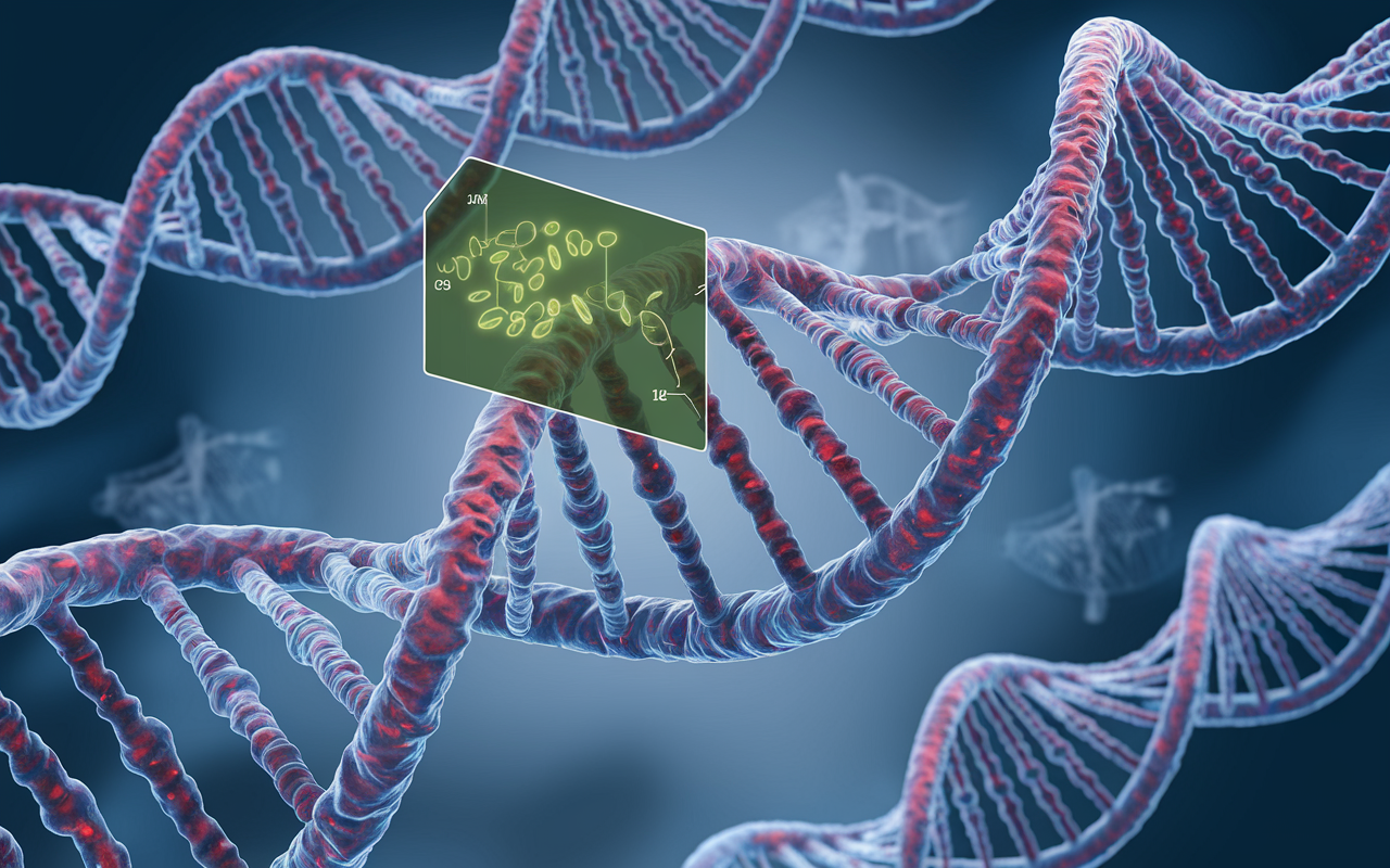 An image depicting DNA strands as potential targets in cancer therapy