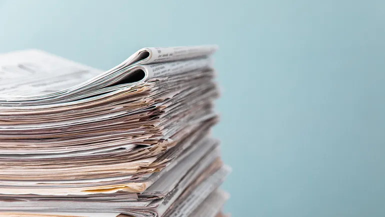 Clinical trial data charts and patient care imagery