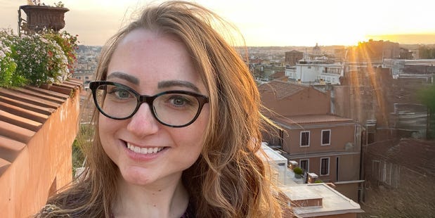 A peaceful Italian village street at sunrise