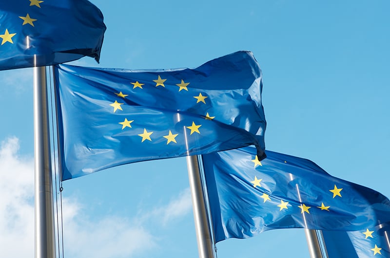 European regulatory approvals symbolized by EU map and medical icons