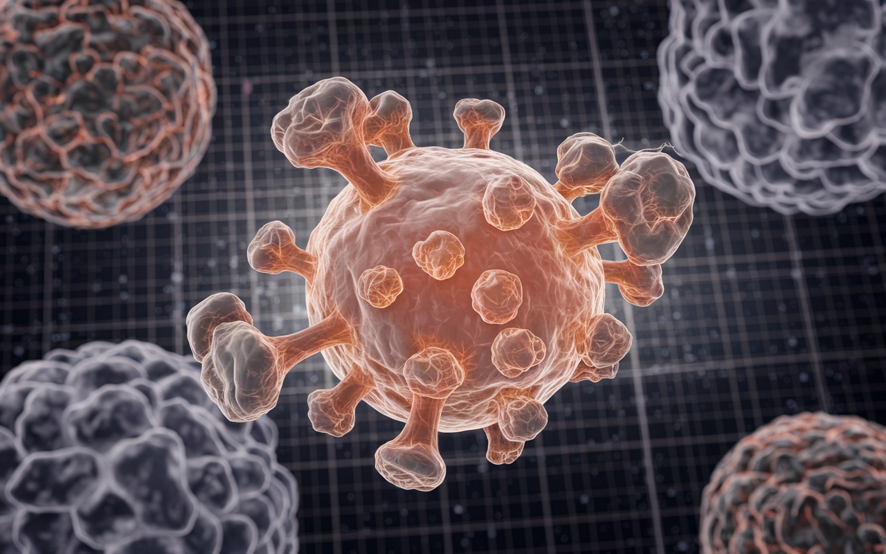 Concept of immune cells targeting a tumor