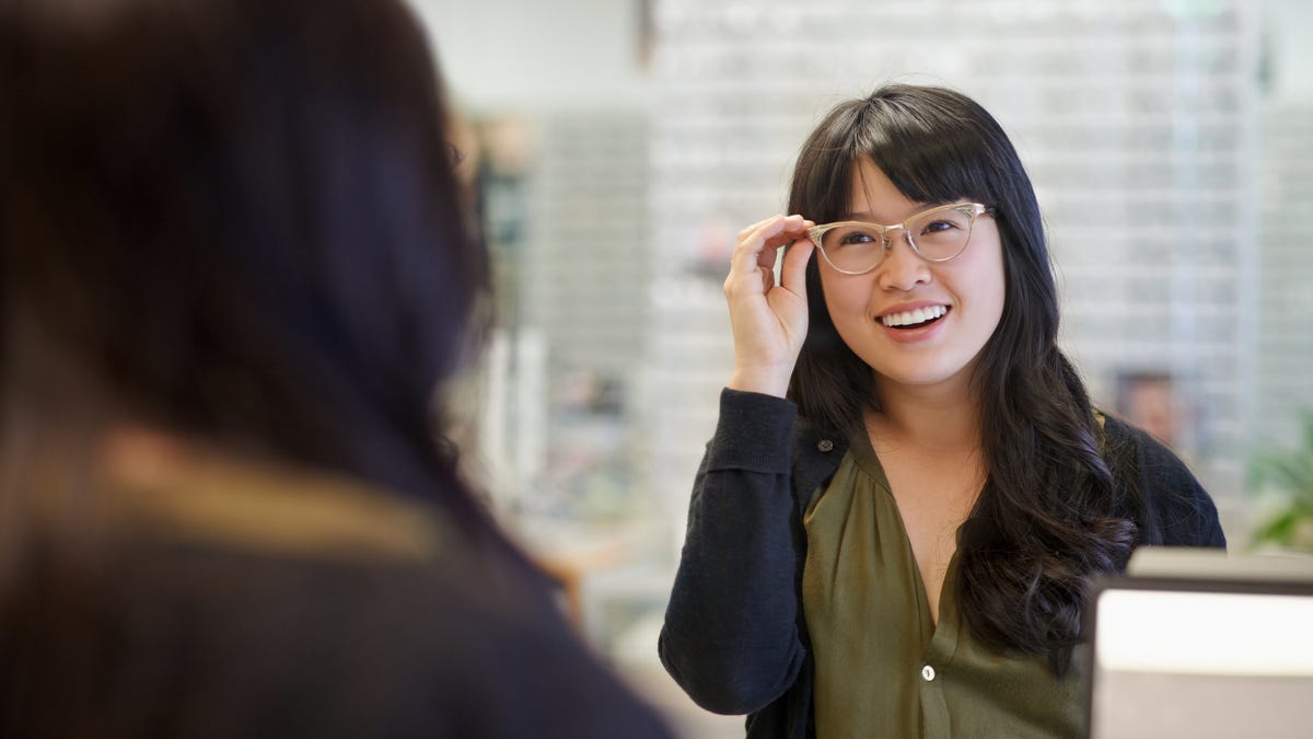 A variety of stylish eyeglasses on display