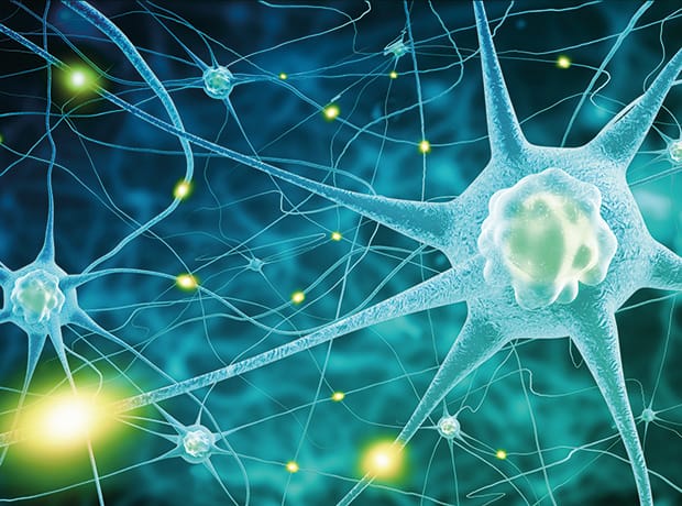 An artistic rendering of neurons in the brain symbolizing Alzheimer's treatment advancements