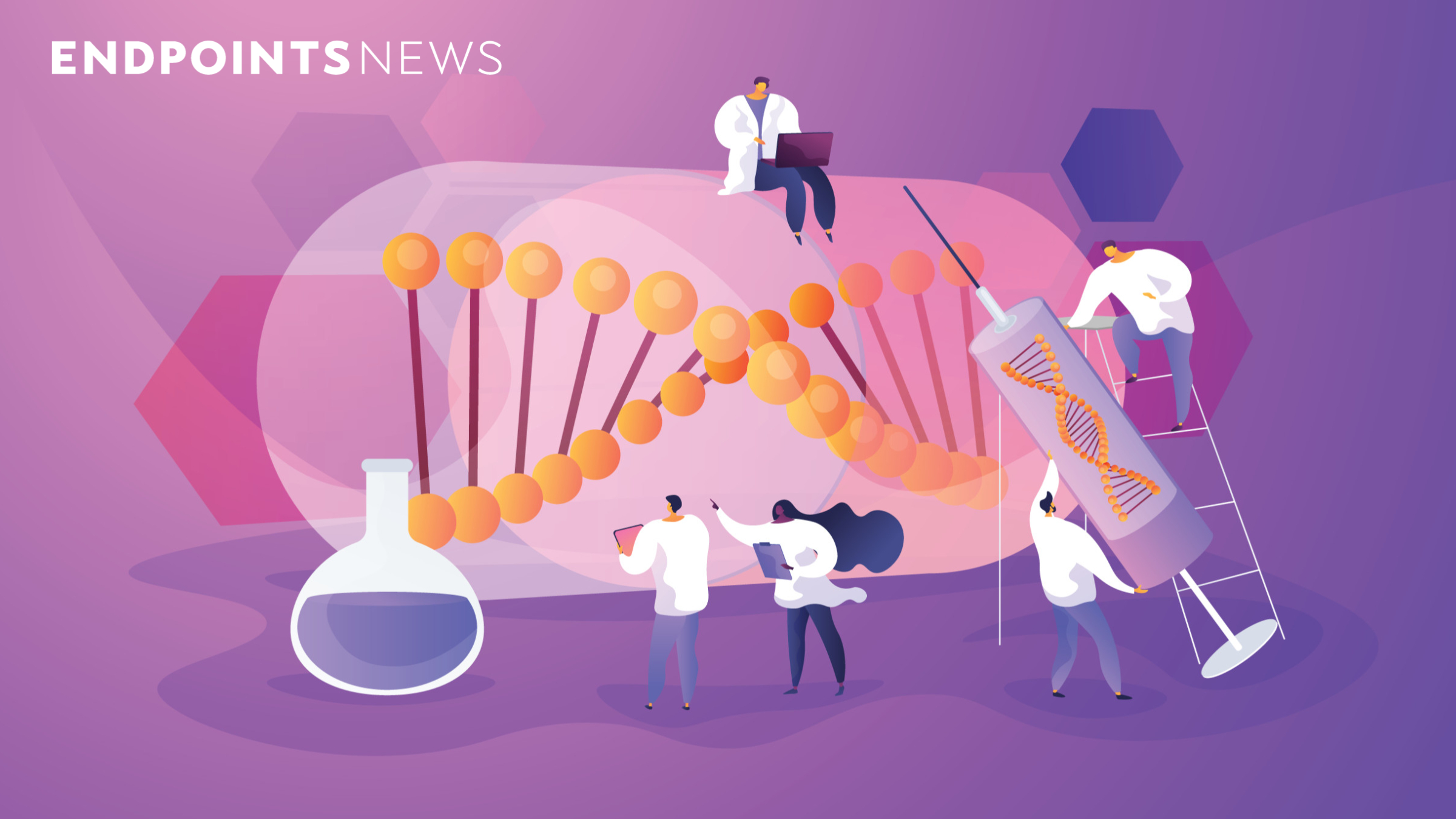 DNA helix intertwined with muscle fibers