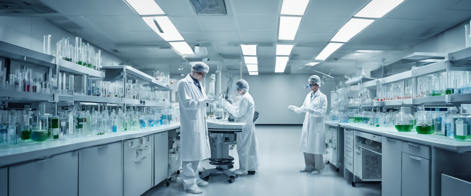 Image of scientist working in a pharmaceutical lab