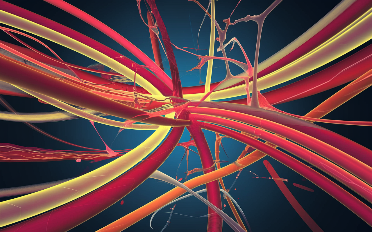Abstract image of pain signal pathways