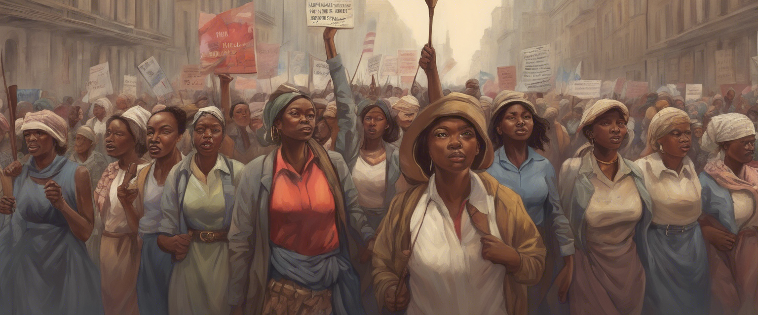 Women marching for their rights