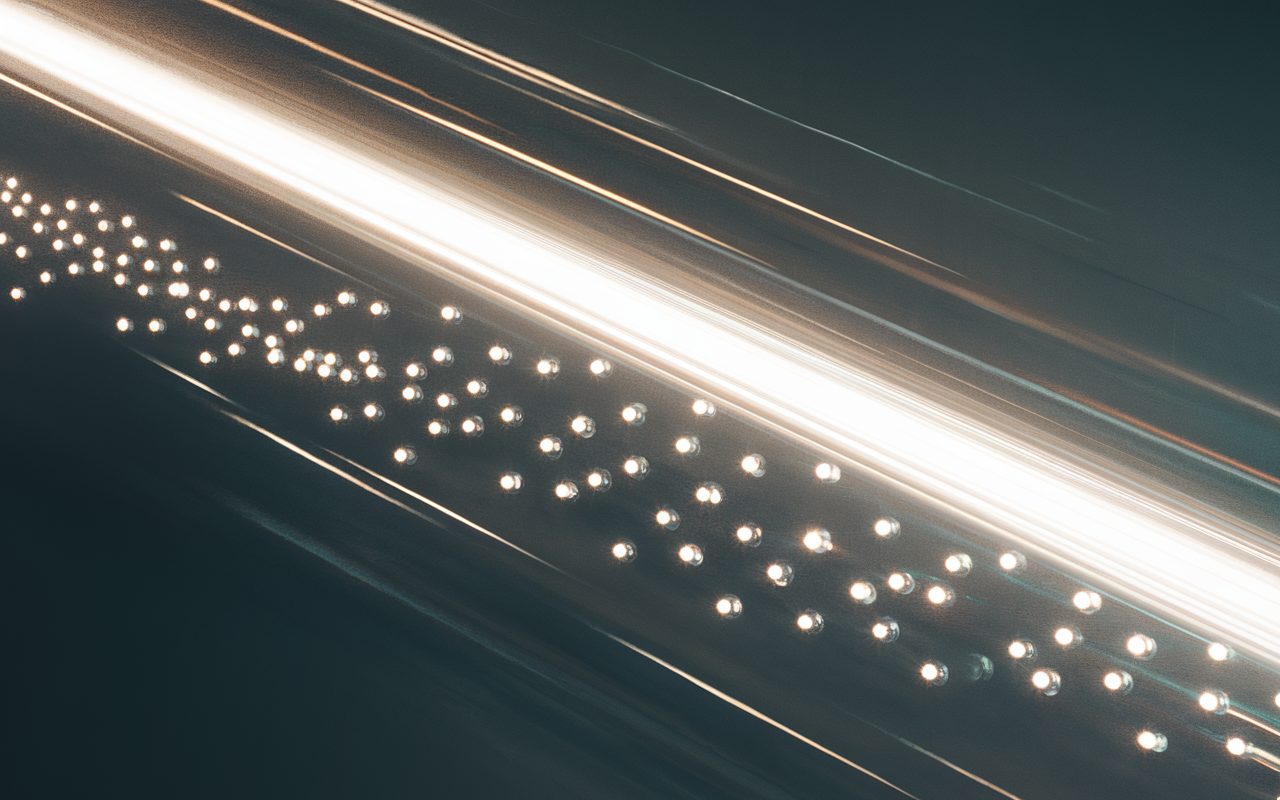 Image of a fast-moving light beam symbolizing expedited drug development