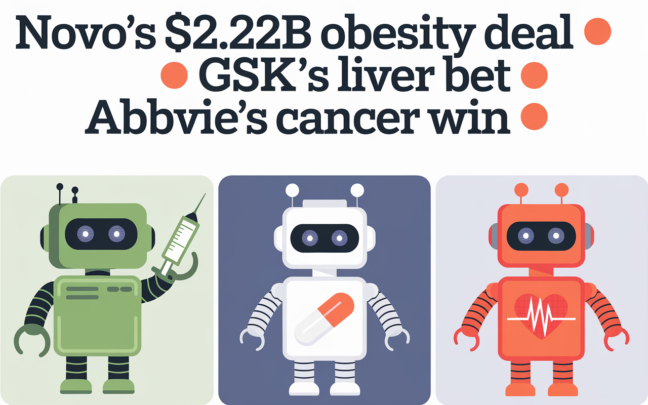 Novo's $2.2B Obesity Deal 🎯, GSK's Liver Bet 💰, AbbVie's Cancer Win 🚀