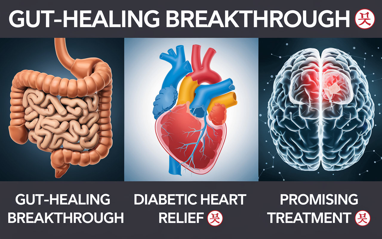 Gut-Healing Breakthrough 🧬, Diabetic Heart Relief ❤️, Promising Glioma Treatment 🧠