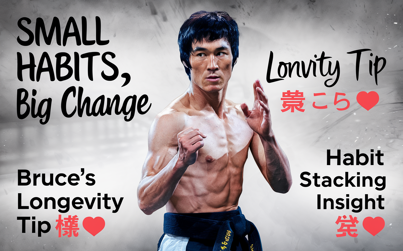 Small Habits, Big Change 🏃‍♂️, Bruce’s Longevity Tip 🎸, Habit Stacking Insight 🧘‍♂️