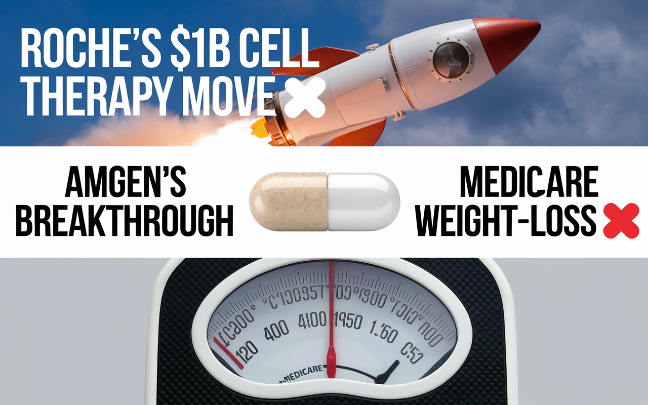 
Roche's $1B Cell Therapy Move 🚀, Amgen's Breakthrough 💊, Medicare Expands Weight-Loss Coverage 🏥
