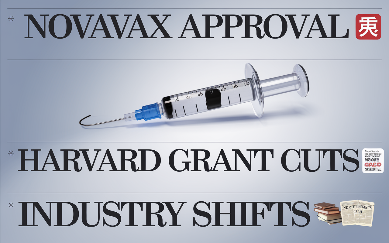 Novavax Approval 💉, Harvard Grant Cuts 📚, Industry Shifts 📰