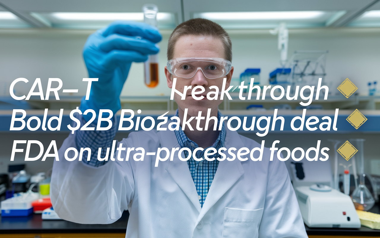 CAR-T Breakthrough 🧠, Bold $2B Biotech Deal 💊, FDA on Ultra-Processed Foods 🍏