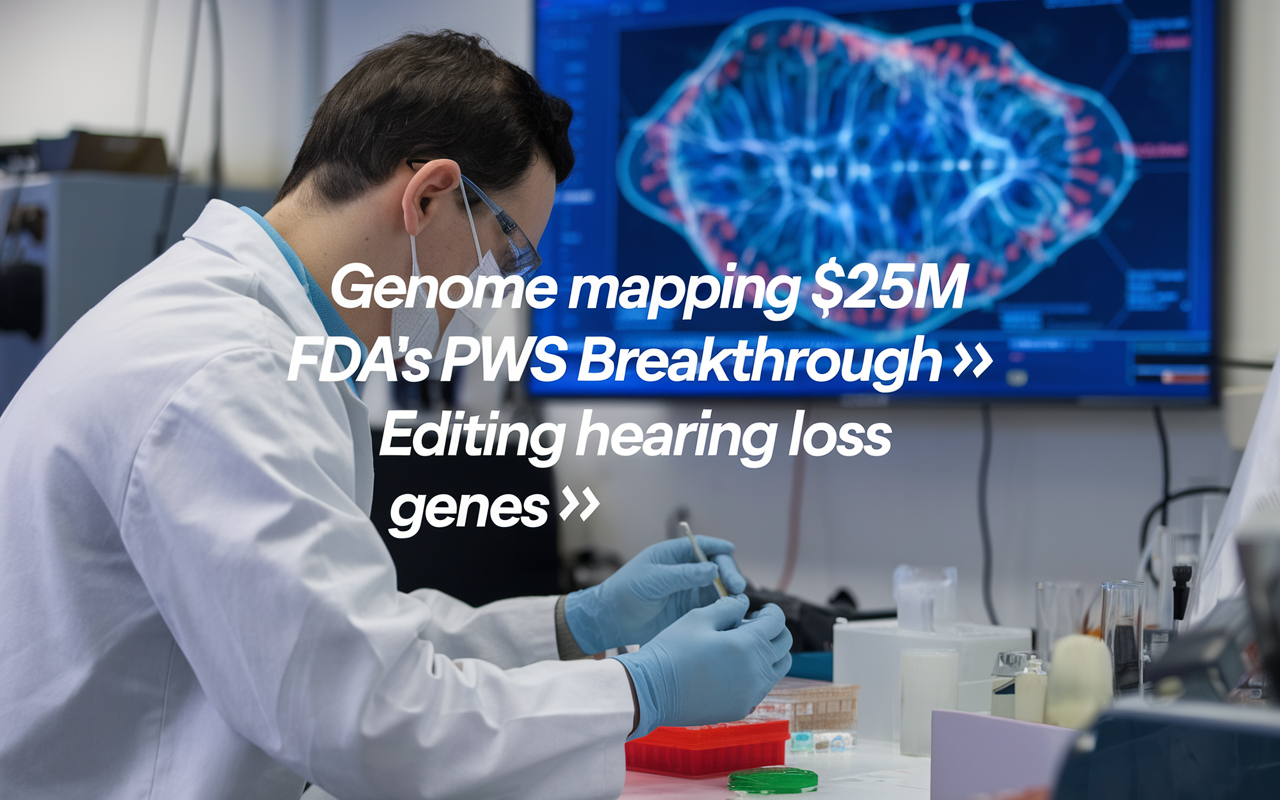 Genome Mapping $25M 💸, FDA's PWS Breakthrough 🎯, Editing Hearing Loss Genes 🦻