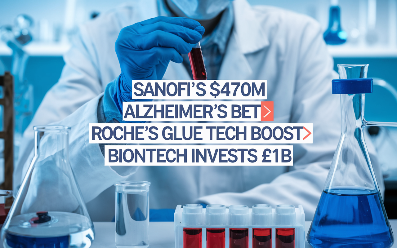 Sanofi's $470M Alzheimer's Bet 🧠, Roche's Glue Tech Boost 🤝, BioNTech Invests £1B 🌍