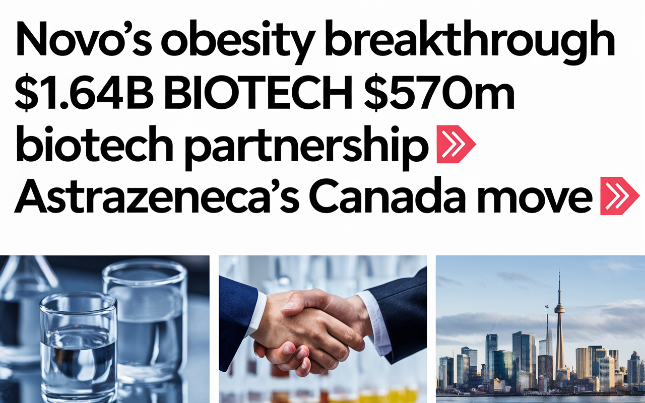 Novo's Obesity Breakthrough 🚀, $1.64B Biotech Partnership 🤝, AstraZeneca's $570M Canada Move 🇨🇦
