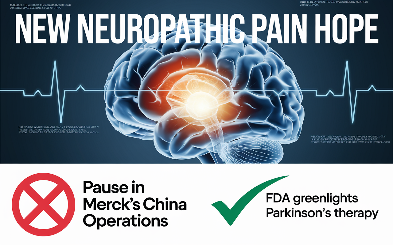 🧬 New Neuropathic Pain Hope, Merck’s China Pause 🛑, FDA Greenlights Parkinson's Therapy 🧠