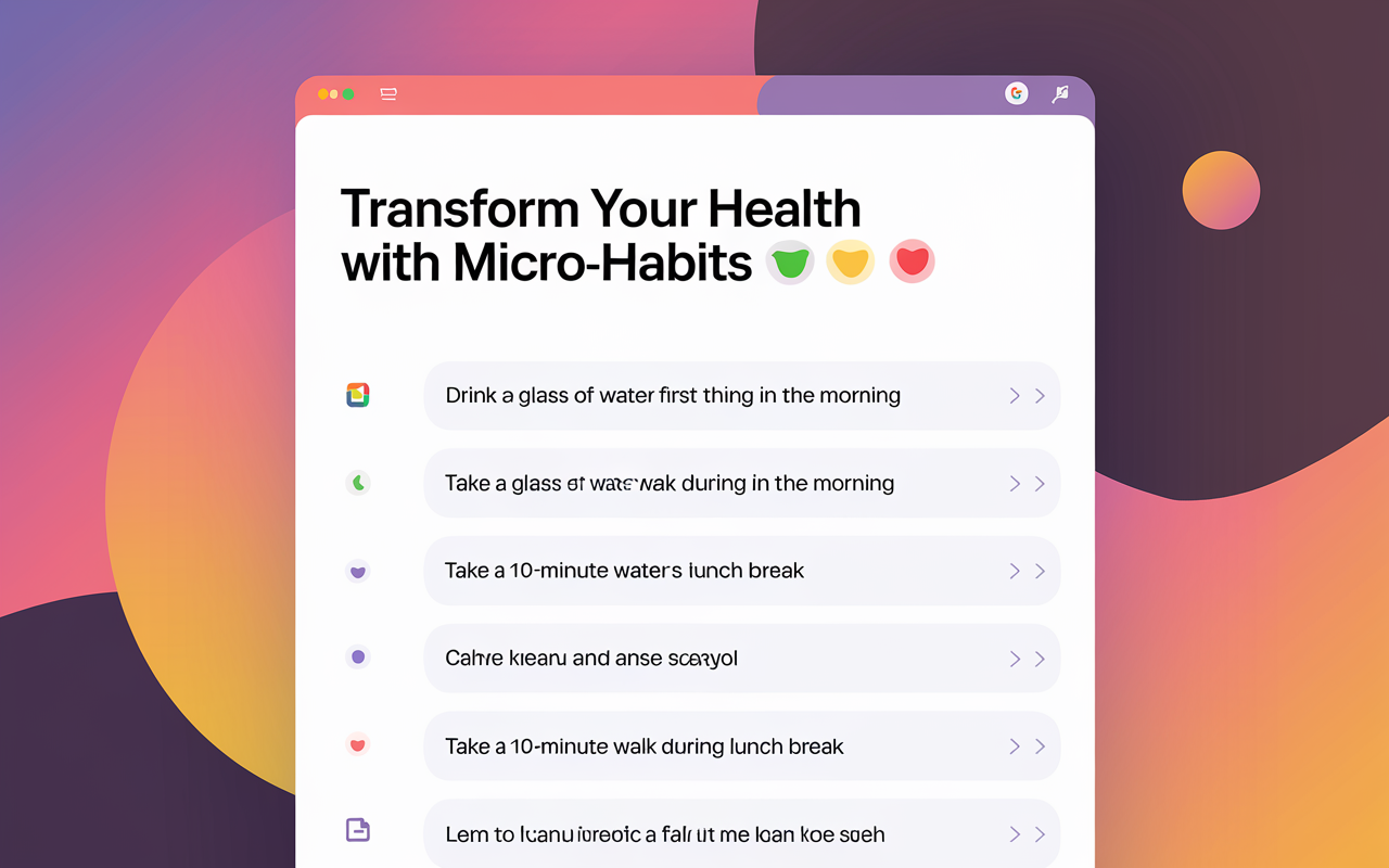 Transform Your Health with Micro-Habits 🏋️‍♀️ + New Google Docs AI 🎨