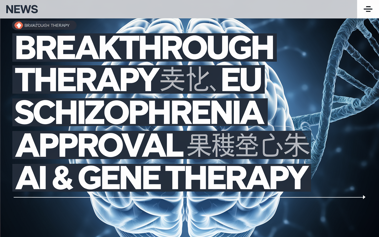 Breakthrough Therapy 🧪, EU Schizophrenia Approval 🧠, AI & Gene Therapy 🤖