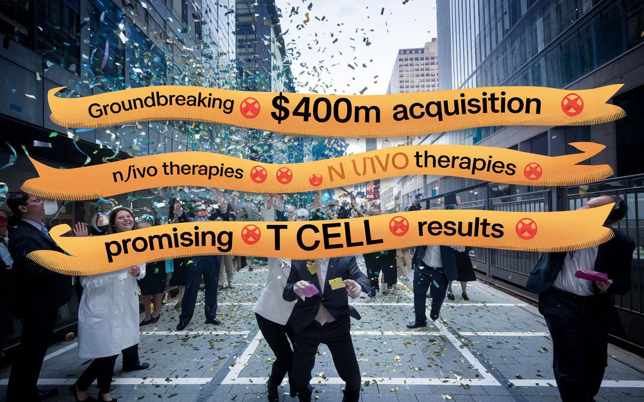 
Groundbreaking $400M Acquisition 💰, In Vivo Therapies 🧬, Promising T Cell Results 🩸
