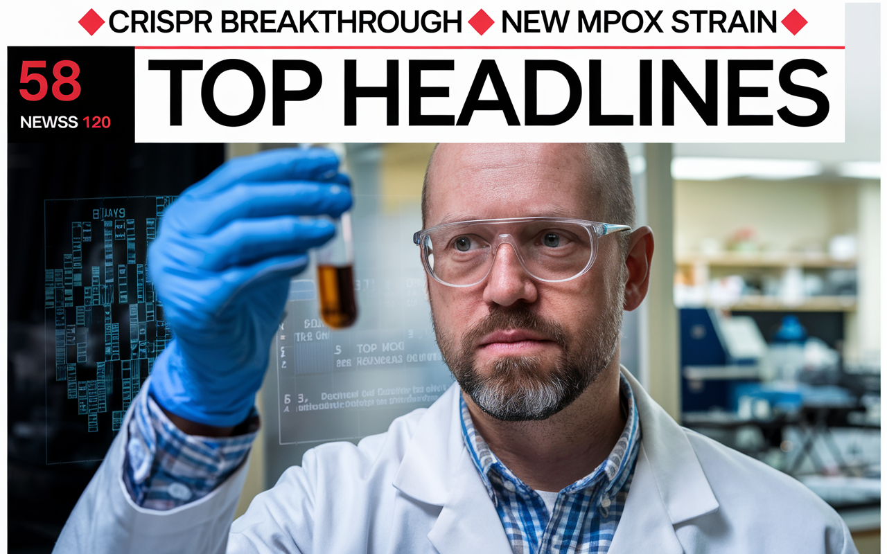 🧬 CRISPR Breakthrough, 🦠 New mpox Strain, 📰 Top Headlines