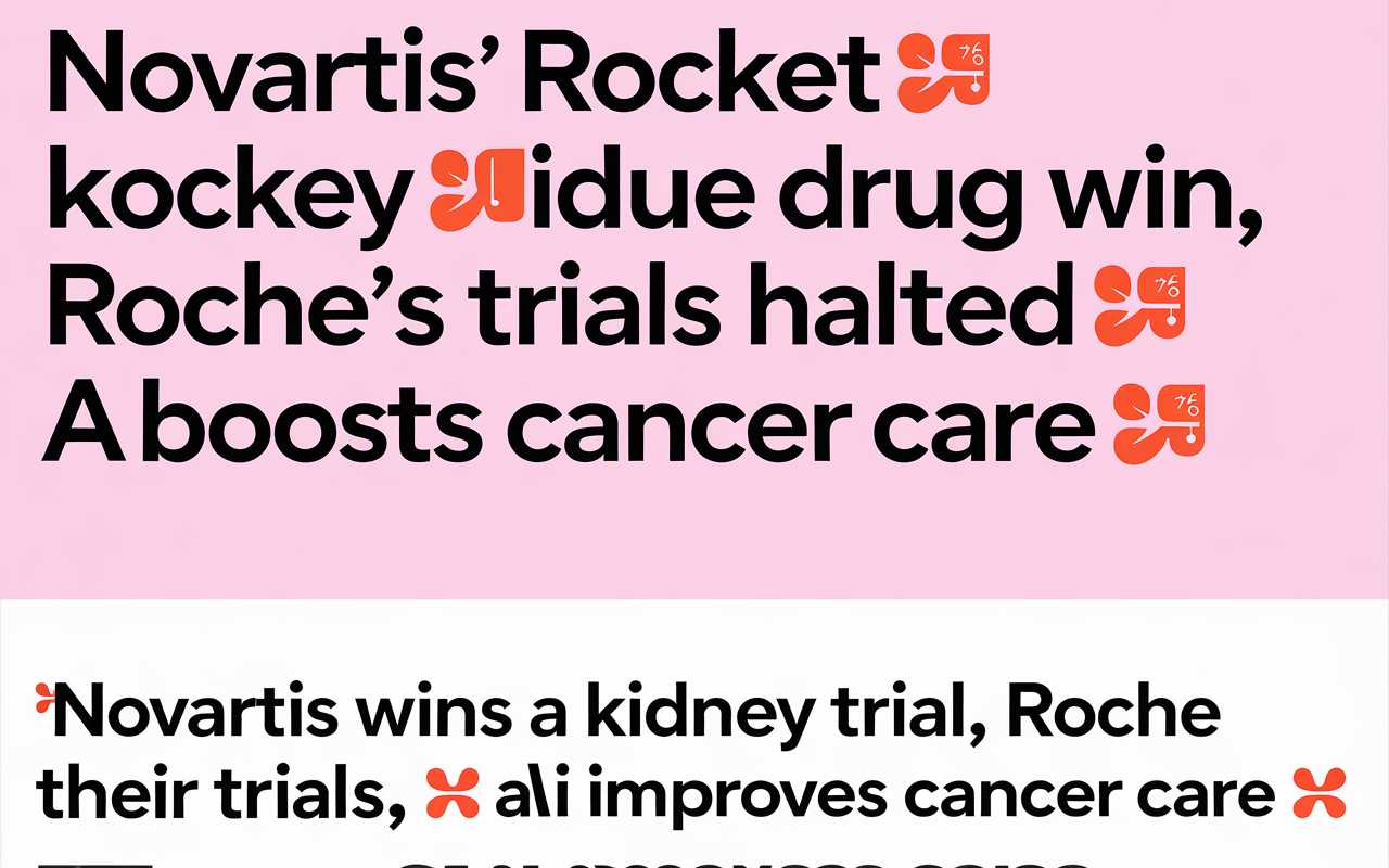 
Novartis’ 🚀 Kidney Drug Win, Roche’s Trials Halted 🛑, AI Boosts Cancer Care 🤖
