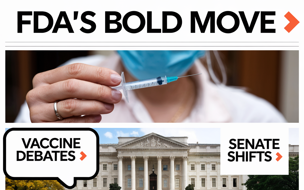 
FDA's Bold Move 📰, Vaccine Debates 🗣️, Senate Shifts 🏛️
