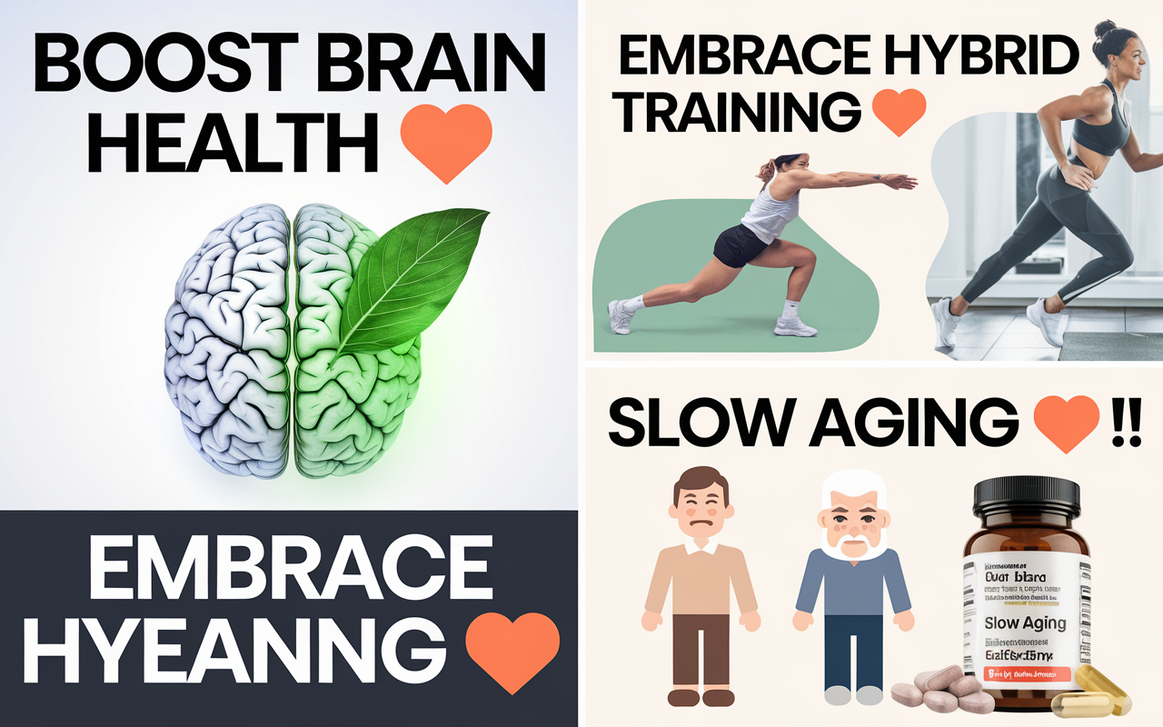 Boost Brain Health 🧠, Embrace Hybrid Training 🏃‍♂️, and Slow Aging 💊!