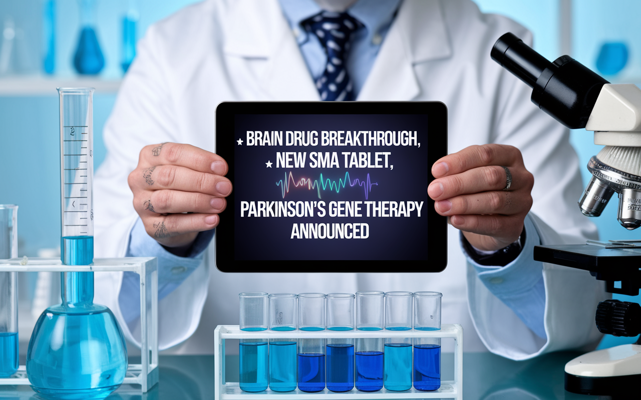 🧠 Brain Drug Breakthrough, 💊 New SMA Tablet, 🧬 Parkinson's Gene Therapy Announced