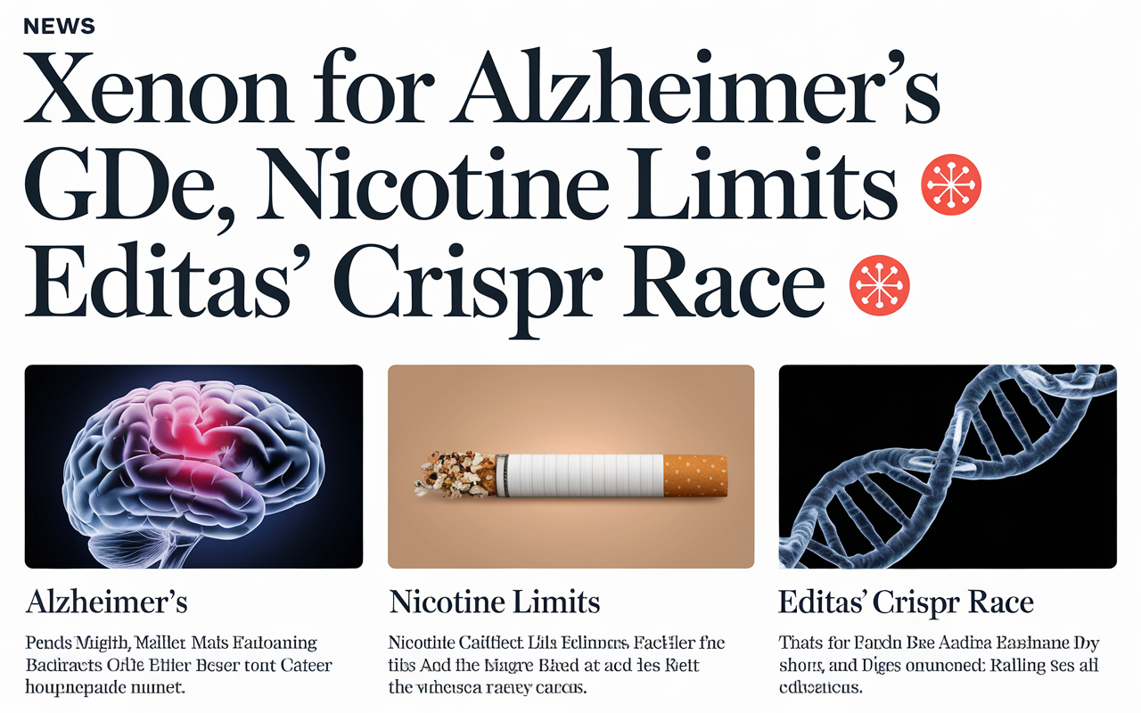 Xenon for Alzheimer’s 🧪, Nicotine Limits 🚭, Editas' CRISPR Race 🧬