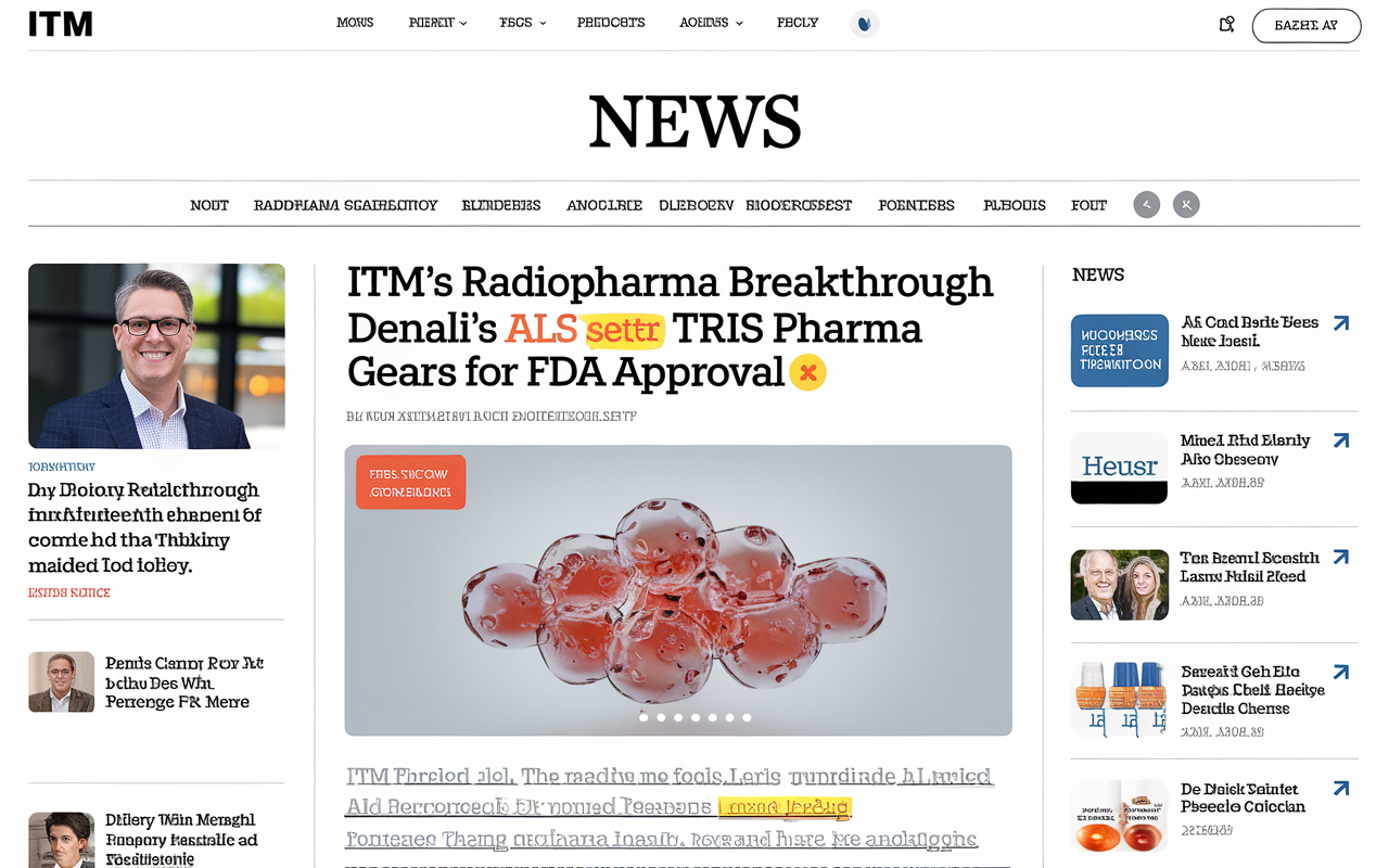 ITM's Radiopharma Breakthrough 🔬, Denali's ALS Setback 🧬, Tris Pharma Gears for FDA Approval 💊