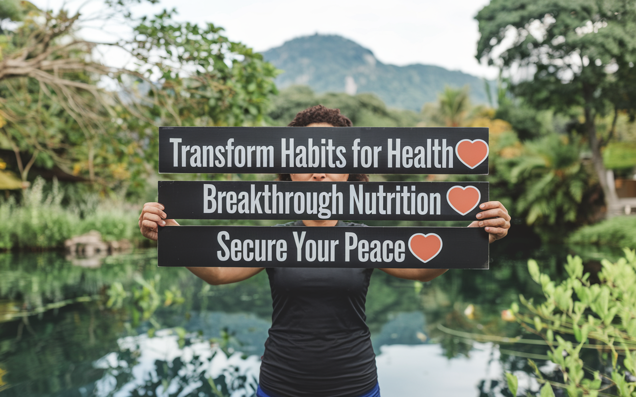 Transform Habits for Health 🌱, Breakthrough Nutrition 🧬, Secure Your Peace 📷